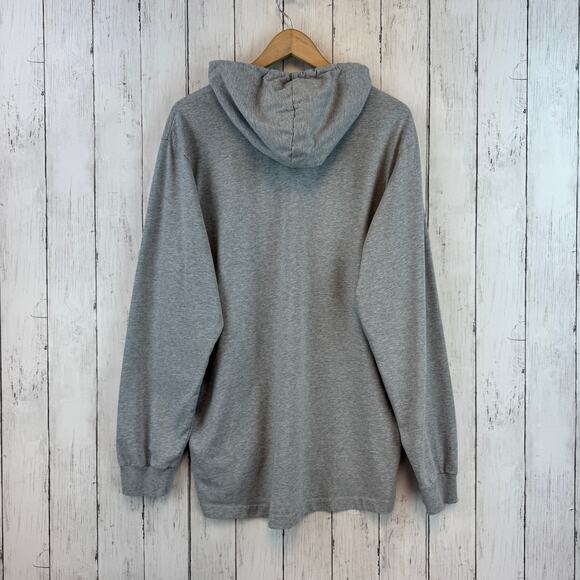 Adidas Grey Essentials Aeroready Graphic Logo Performance Hoodie Size XL - Picture 5 of 13